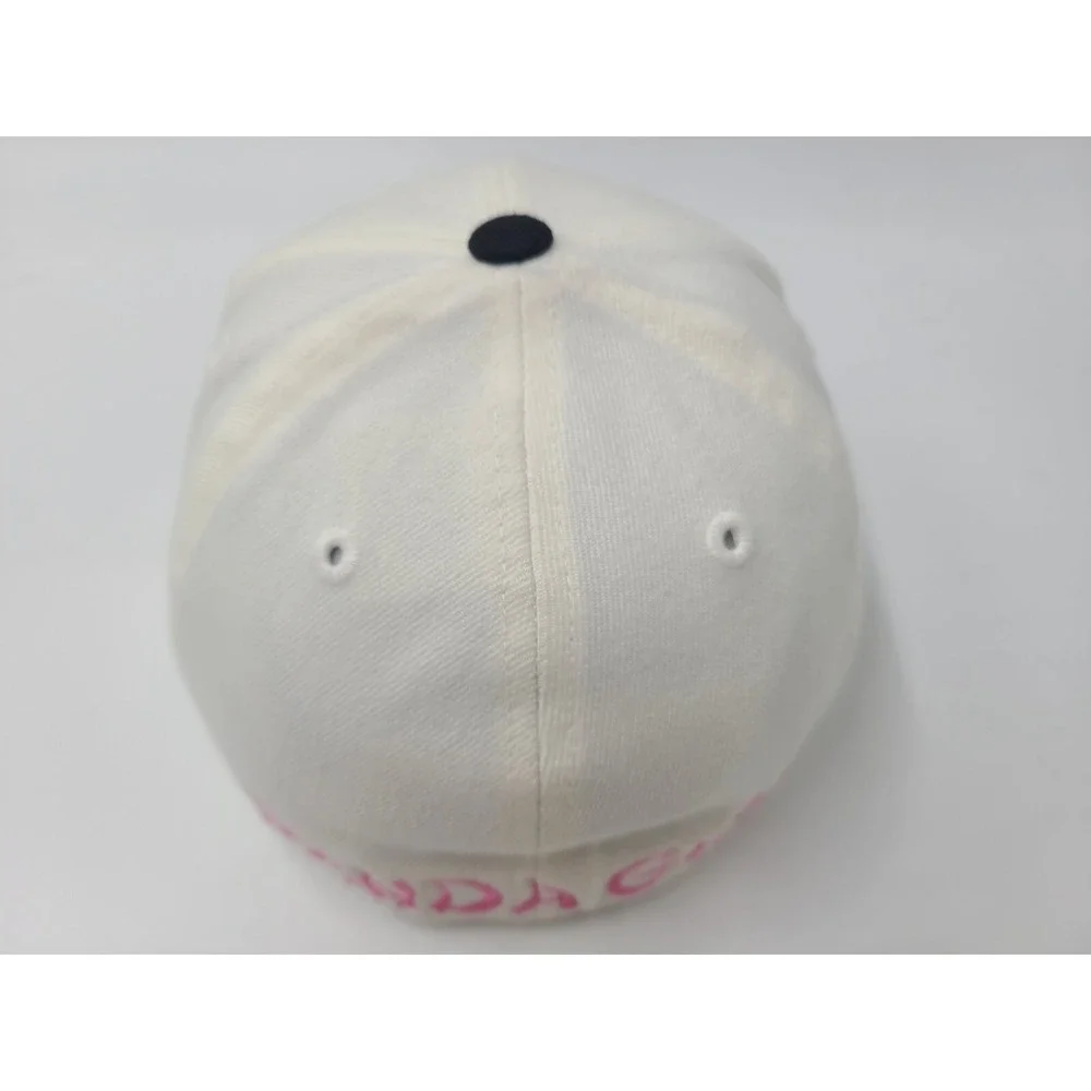 Women Panda‎ Girl Lids Flex Fitted S-M Hat Cap Skate Skateboard Surf White Black